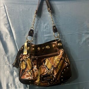 Miss Tina Knowles Taste of Couture Vinyl Patent  Hand Bag New with Tags Key fob